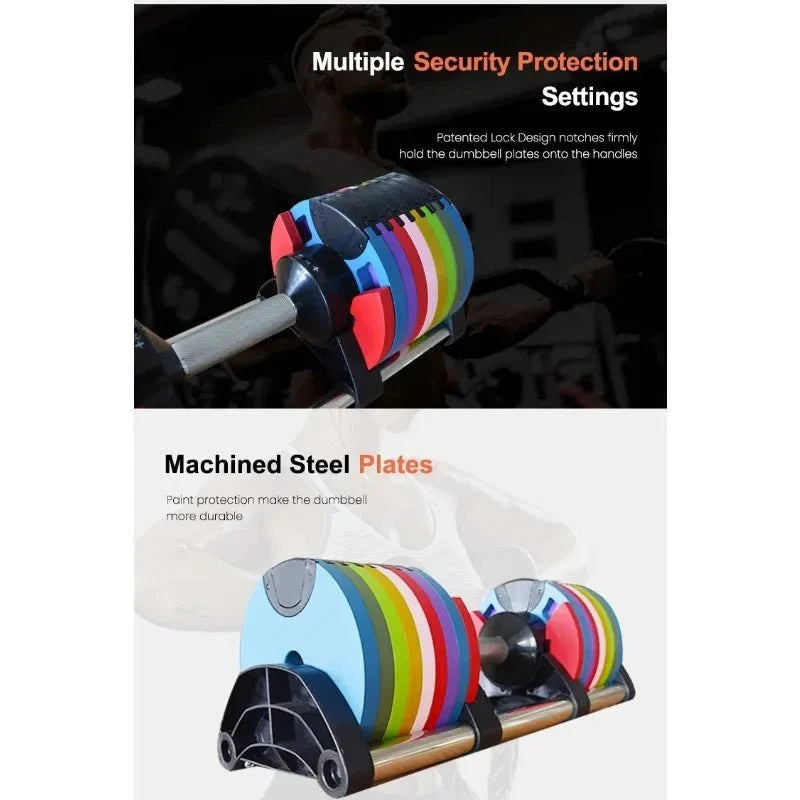 40kg Adjustable Cast Iron Dumbbell Set – Home Fitness