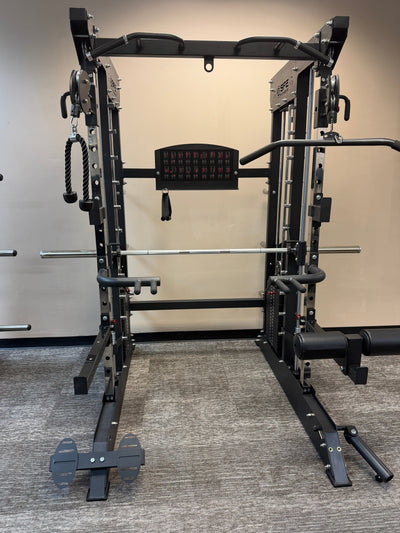 All-in-One Home Gym, Power Rack w/ Smith Machine & Functional Trainer w/ 2x - 220lb weight stacks (New)