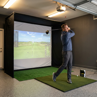 10/12/14Ft Outdoor Golf Training Simulator Cage Sports Practice Golf Simulator Enclosure with Impact Netting and All Poles — Lifestyle