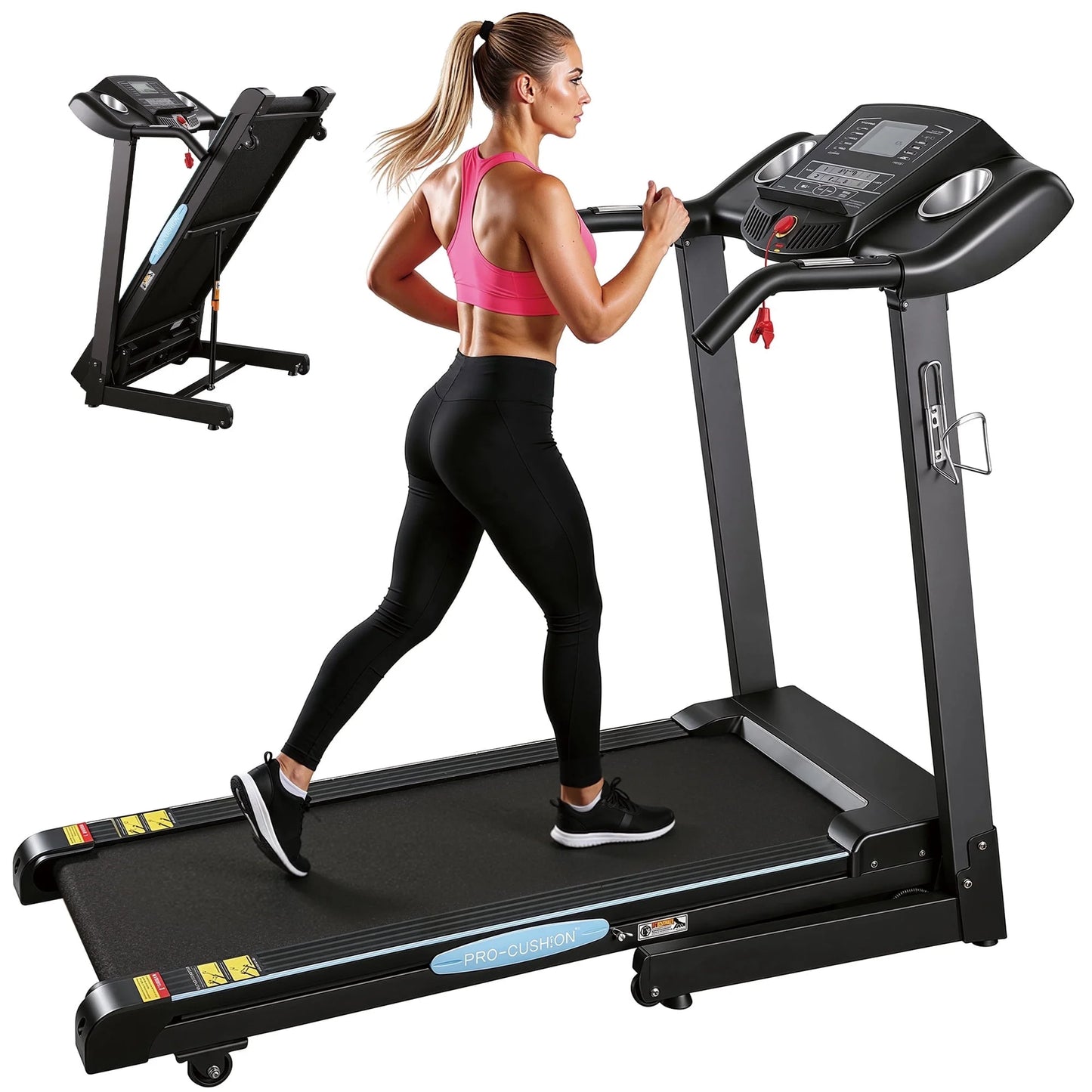 Treadmill 2.5HP Electric with 12Level Auto Incline Foldable Treadmill with LCD Monitor 220Lbs 8.5 Mph Speed Range for Home Gym Eercise Fitness