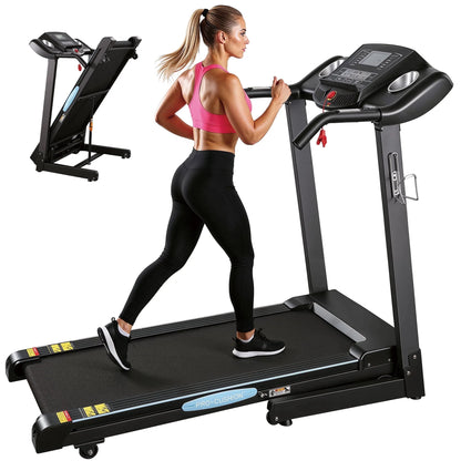 Treadmill 2.5HP Electric with 12Level Auto Incline Foldable Treadmill with LCD Monitor 220Lbs 8.5 Mph Speed Range for Home Gym Eercise Fitness