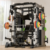 Smith Machine Set Engineered for Multi-Functional Training, All-In-One Design, Professional Grade Steel Frame