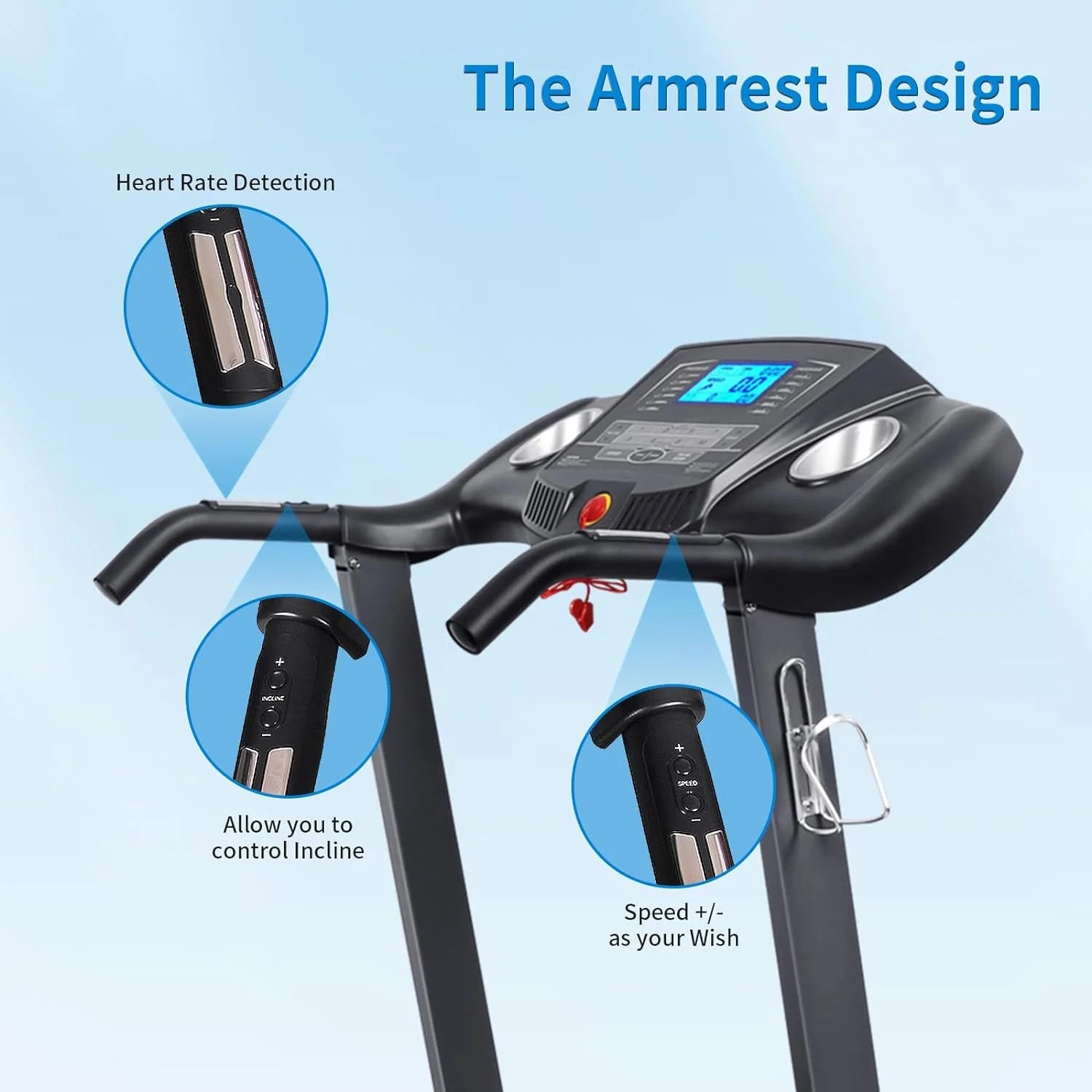 Treadmill 2.5HP Electric with 12Level Auto Incline Foldable Treadmill with LCD Monitor 220Lbs 8.5 Mph Speed Range for Home Gym Eercise Fitness