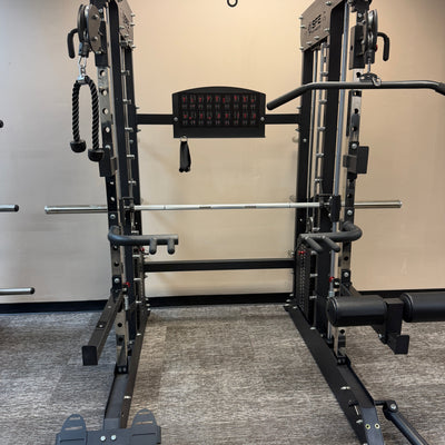 All-in-One Home Gym, Power Rack w/ Smith Machine & Functional Trainer w/ 2x - 220lb weight stacks (New)