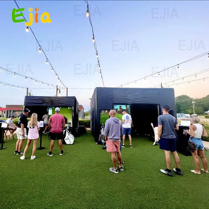Portable Inflatable Golf Simulator Large 10X13X10 FT Indoor/Outdoor Golf Simulator Tent with Projection Screen All Skill Levels