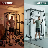 Folding Wall-Mounted Smith Machine — Before & After