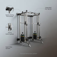 Folding Wall-Mounted Smith Machine — infographic