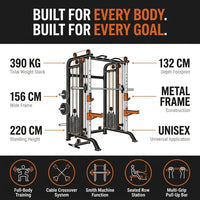 Smith Machine Cable Crossover Built for Full-Body Strength Training, Multifunction Design, Durable Metal Frame — Results & Stats
