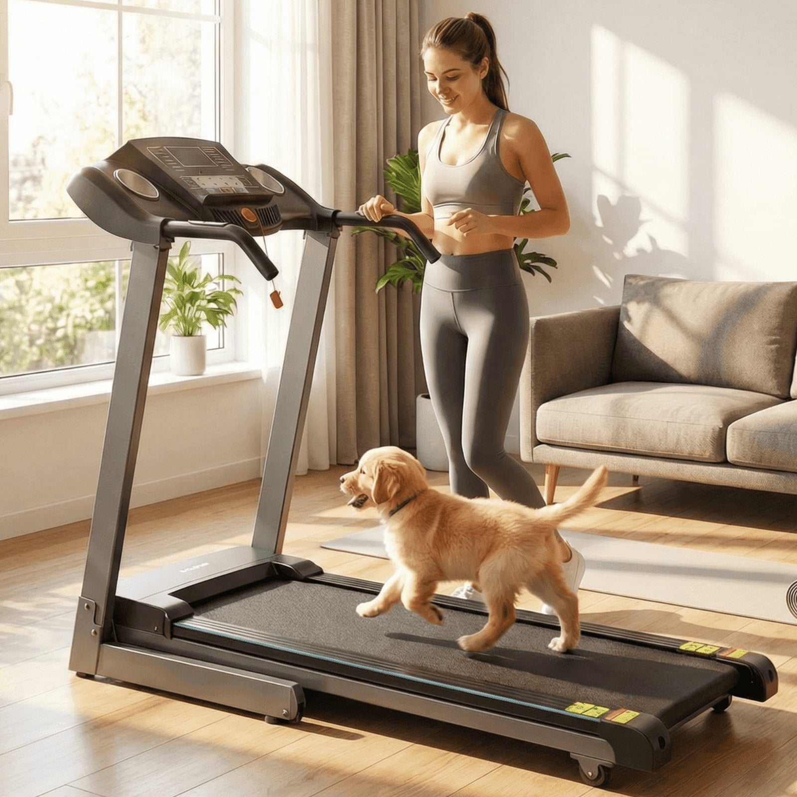 Treadmill 2.5HP Electric with 12Level Auto Incline Foldable Treadmill with LCD Monitor 220Lbs 8.5 Mph Speed Range for Home Gym Eercise Fitness