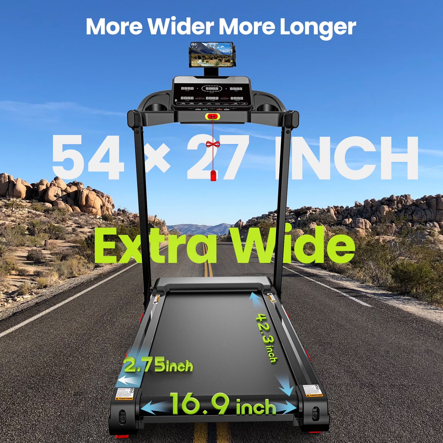 300 Lbs Portable Folding Treadmill, 3.75 HP Foldable Compact Treadmill for Home Office, Walking Running Treadmill with LED Display for Exercise, Treadmill with Incline, 105 Programs