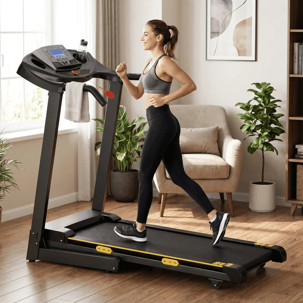 Treadmill 2.5HP Electric with 12Level Auto Incline Foldable Treadmill with LCD Monitor 220Lbs 8.5 Mph Speed Range for Home Gym Eercise Fitness