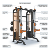 Home Gym Smith Machine Cable Crossover Weightlifting Sports Training — How It Works