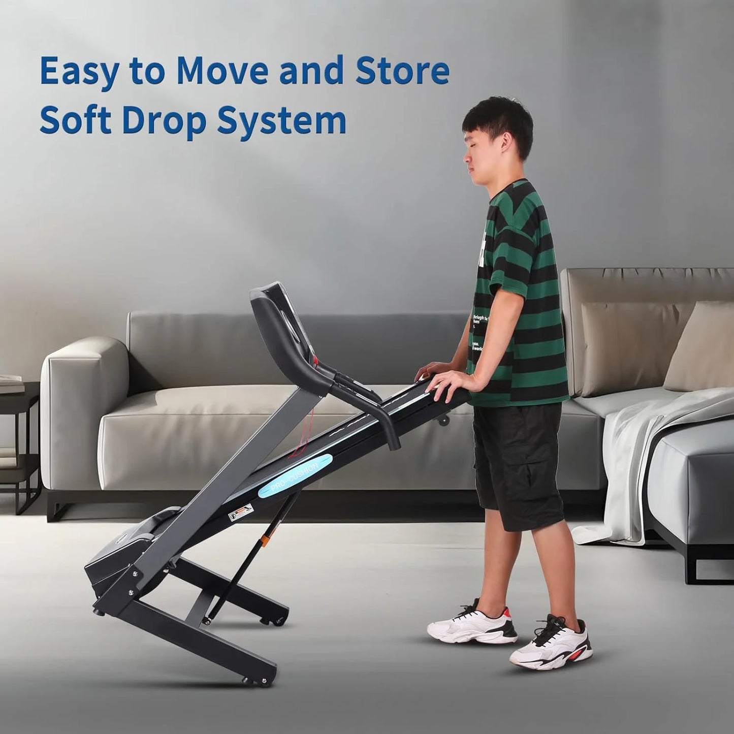 Treadmill 2.5HP Electric with 12Level Auto Incline Foldable Treadmill with LCD Monitor 220Lbs 8.5 Mph Speed Range for Home Gym Eercise Fitness