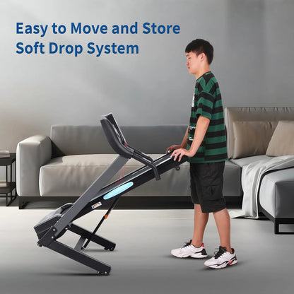 Treadmill 2.5HP Electric with 12Level Auto Incline Foldable Treadmill with LCD Monitor 220Lbs 8.5 Mph Speed Range for Home Gym Eercise Fitness