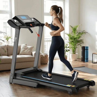 Treadmill 2.5HP Electric with 12Level Auto Incline Foldable Treadmill with LCD Monitor 220Lbs 8.5 Mph Speed Range for Home Gym Eercise Fitness