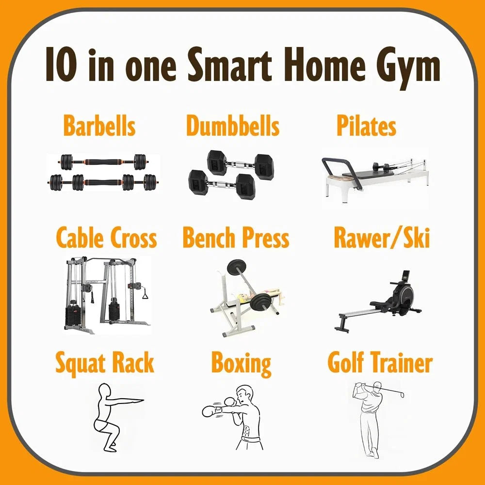 Smart Fitness Cable Machine – Adjustable Resistance for Home & Office Workouts
