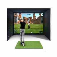 Golf Training Simulator Cage Designed for Home Practice, Impact Netting, All Steel Poles, 10/12/14ft Options