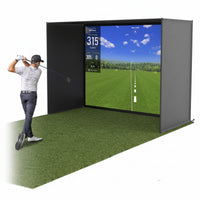 Golf Training Simulator Cage Designed for Home Practice, Impact Netting, All Steel Poles, 10/12/14ft Options