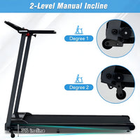 Folding Treadmill Built for Home Office Workouts, 2.5HP Motor, Bluetooth Speaker, 265lb Capacity