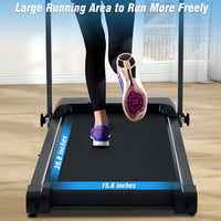 Folding Treadmill Built for Home Office Workouts, 2.5HP Motor, Bluetooth Speaker, 265lb Capacity
